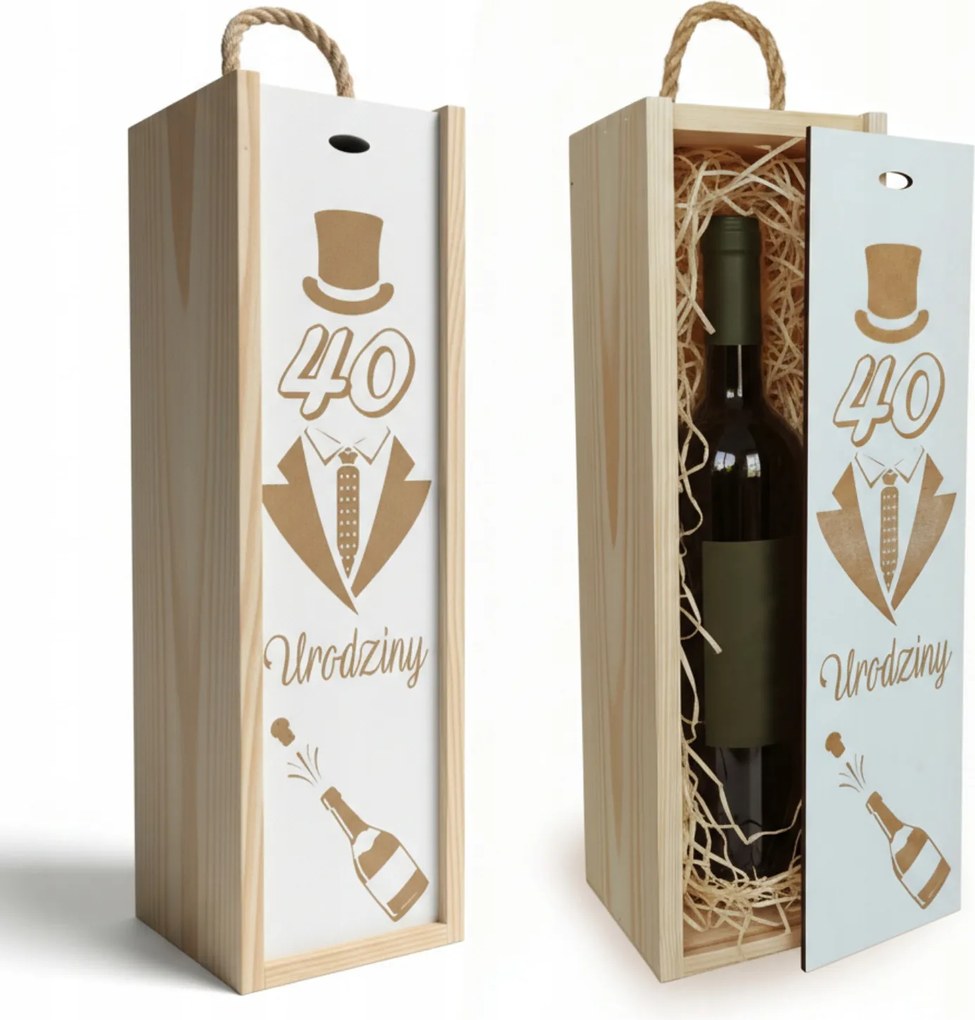 Doboz Alkoholos doboz bor ajándék 40. születésnapra