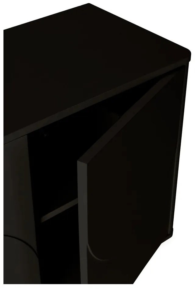 Fekete komód 180x75x40 cm Solei – MOME