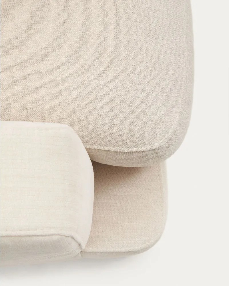 Bézs zsenília sarokkanapé (jobb oldali-heverő résszel) Gala – Kave Home