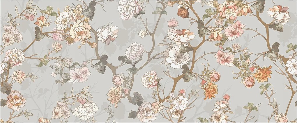 Fotótapéta Flizelin Fal a Hálószobába Romantikus minta 250x104 Ragasztó