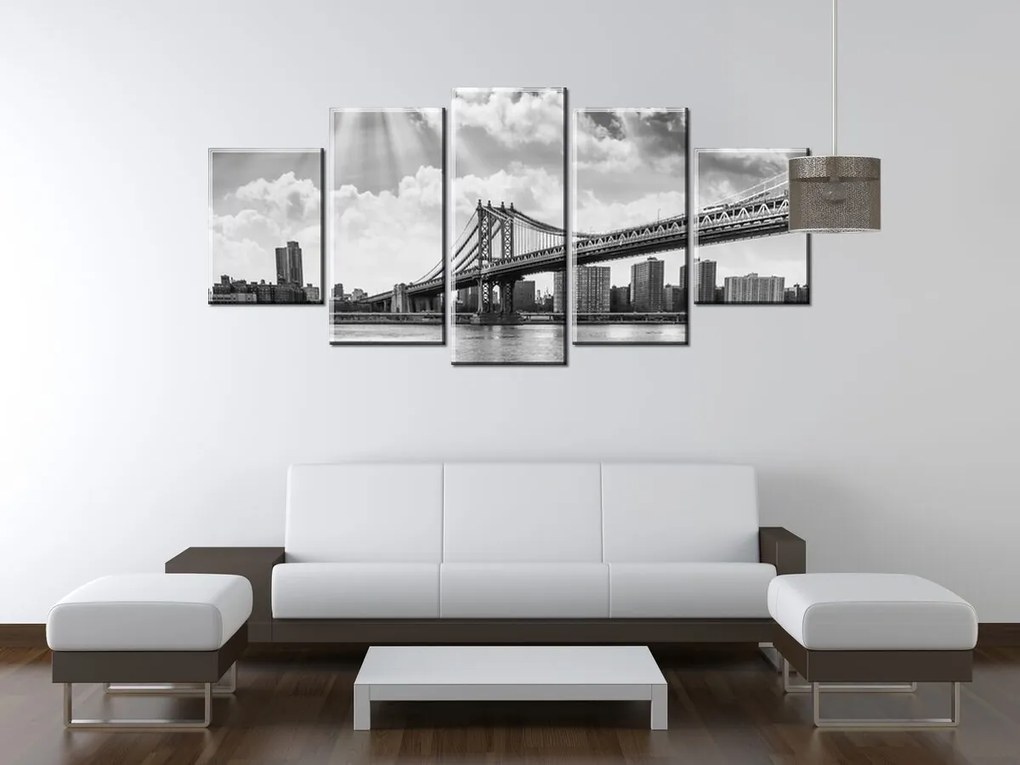 Gario Vászonkép Brooklyn New York - 5 részes Méret: 125 x 70 cm
