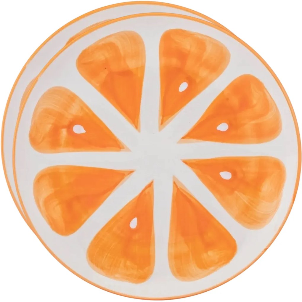 Altom Tropicana kerámia tányérkészlet narancs 20 cm, 2 db