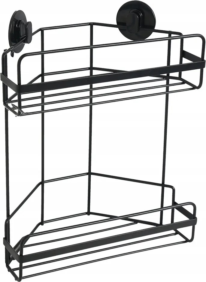 Fürdőszoba Sarokpolc Fekete 2 Szintes Konyha Stabil Modern Loft