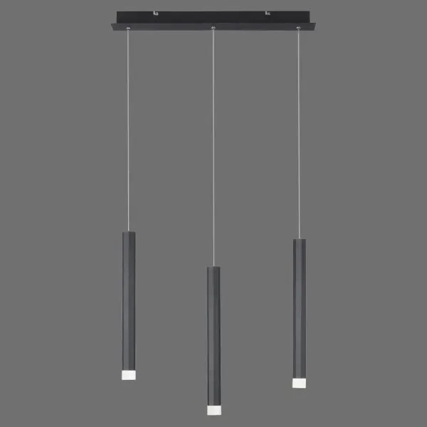 Leuchten Direkt 15203-18 - LED Csillár zsinóron 3xLED/4,8W/230V fekete