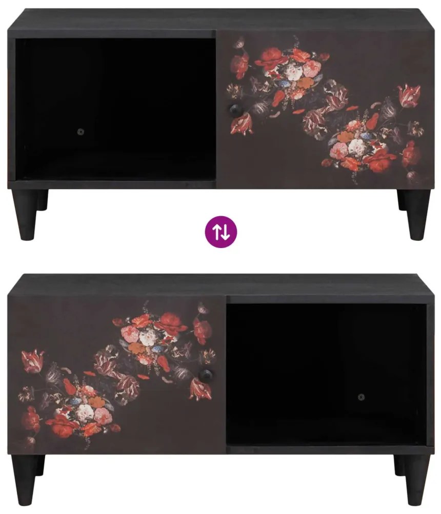 vidaXL Dohányzóasztal Sokszínű 80 x 50 x 40 cm Tömör Mangófát