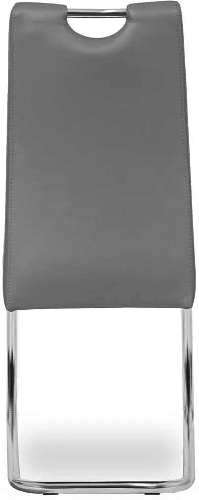 Szánkótalpas Étkezőszék Szürke Eco-bőr Kárpittal. EDER