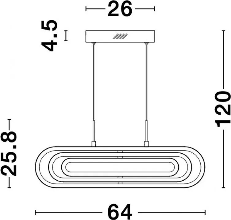 NOVALUCE 9110352 ARTE Modern Led Függesztett Lámpa LED IP20