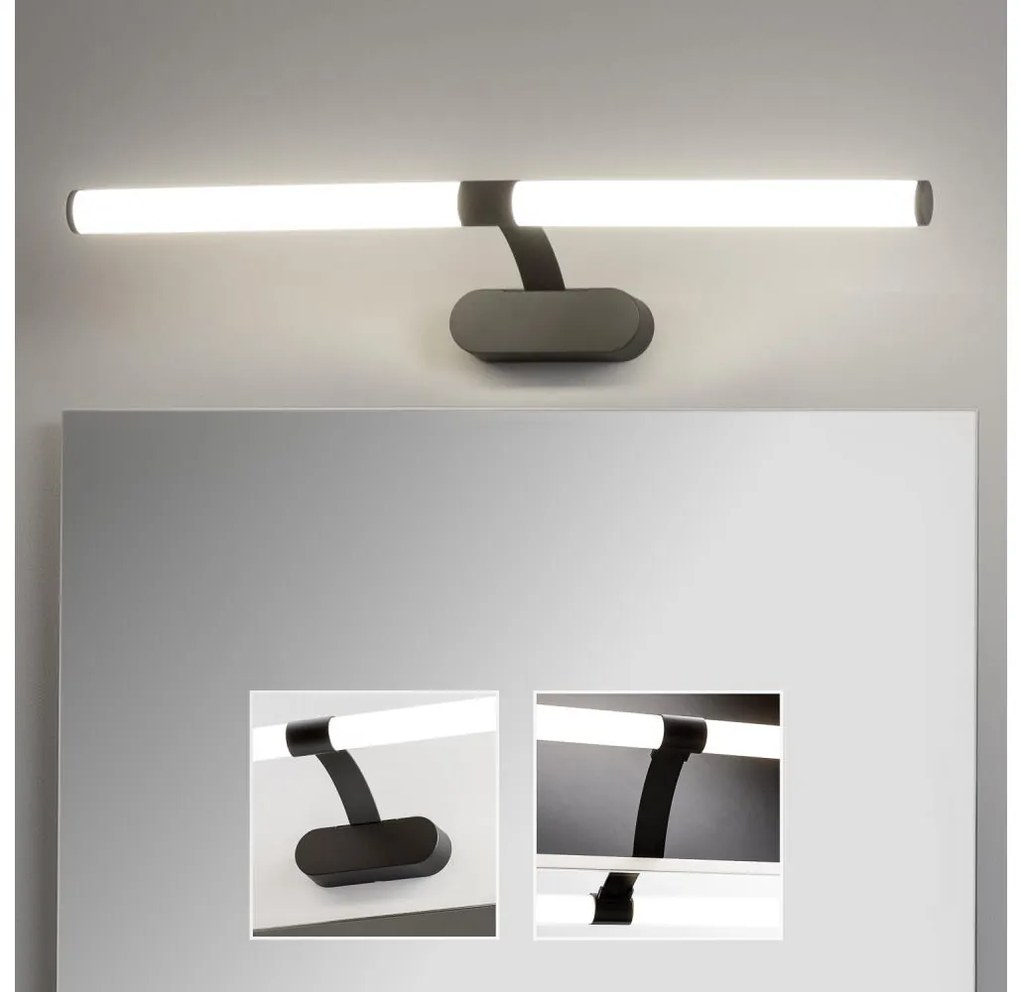 Brilagi Brilagi - TUBEO LED fürdőszobai tükörvilágítás 8W/230V 60 cm IP44 fekete BG2215