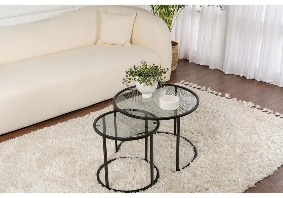 Dohányzóasztal Aurum - 60, 42 - Fekete, Grey