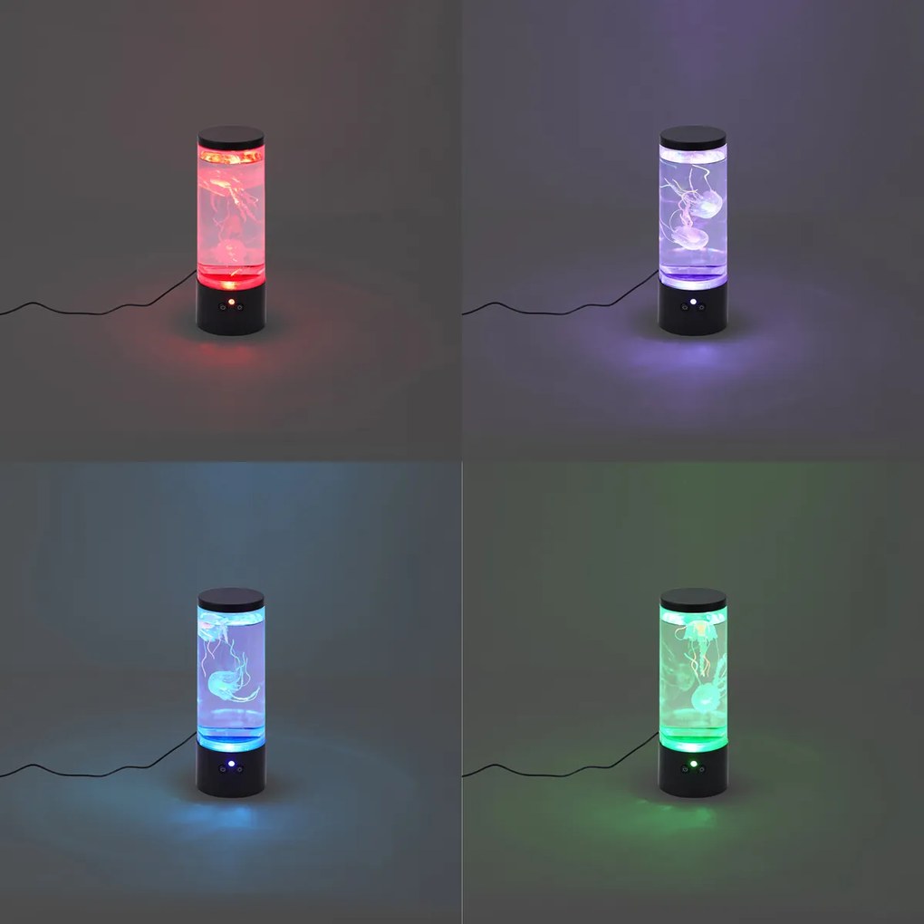 Buborékcső fekete 30 cm LED RGB-vel - Dweller