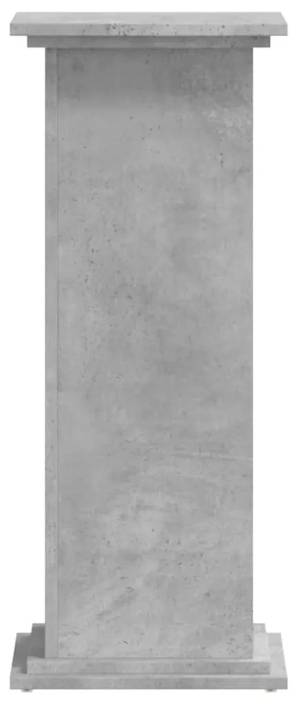 betonszürke szerelt fa növényállvány 33 x 33 x 80 cm
