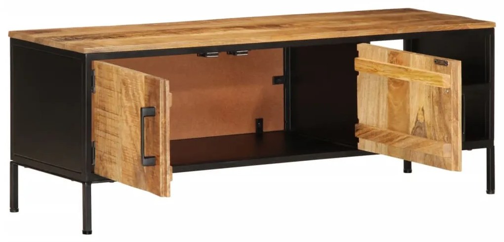 tömör nyers mangófa TV-szekrény 110 x 35 x 40 cm