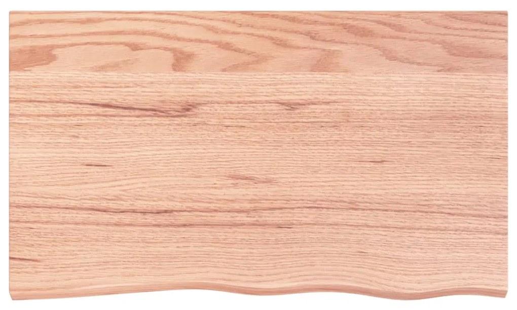 világosbarna kezelt tömör tölgyfa fali polc 100x60x(2-4) cm