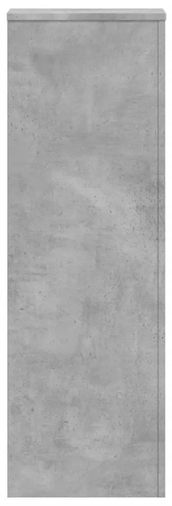 betonszürke szerelt fa növényállvány 33 x 33 x 100 cm
