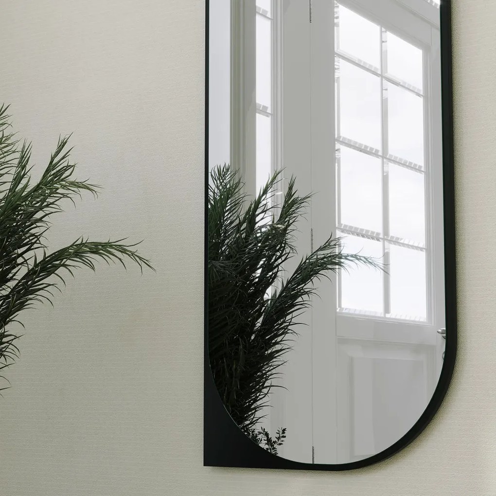 Livi tükör, fekete, 52 cm