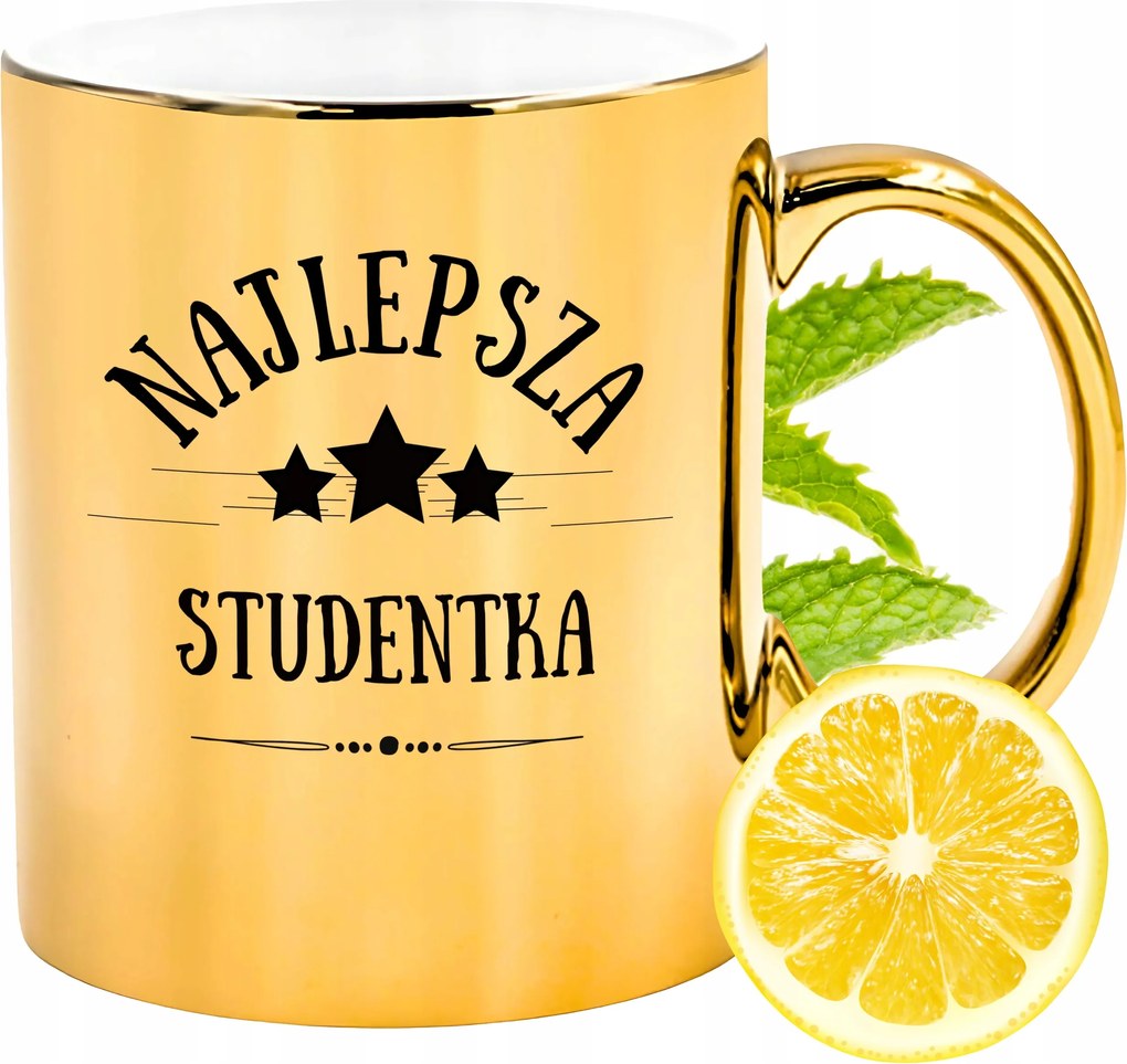 Prémium Arany Csillogó Bögre Diáklányoknak Ajándék Nyomtatott Fotóval