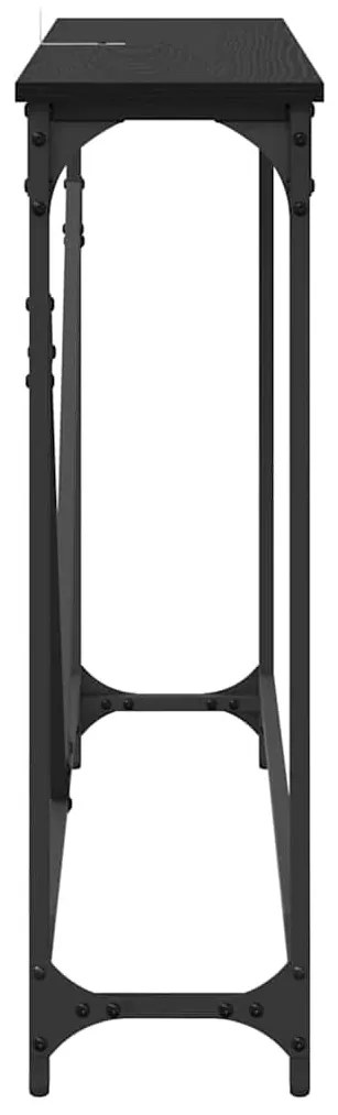 Konzolasztal Musta tammi 102 x 22,5 x 75 cm Faanyag