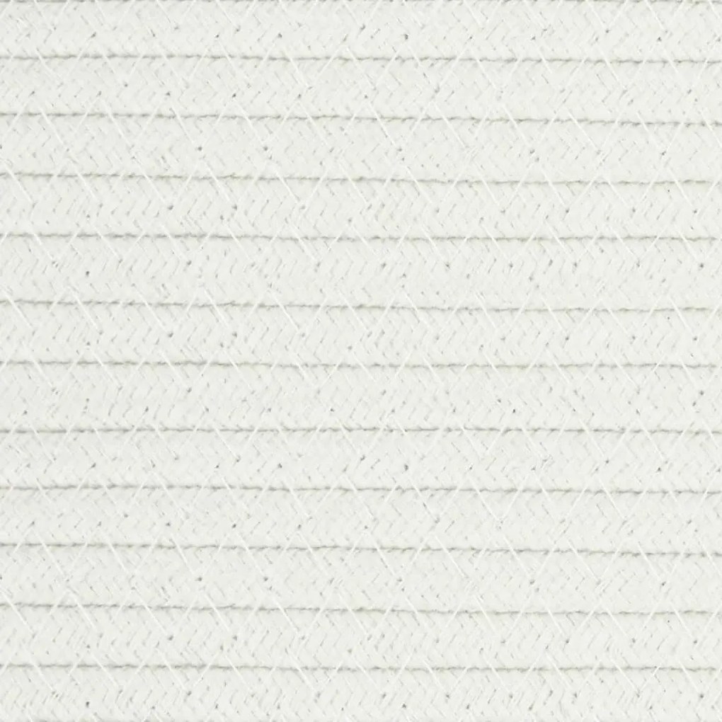 bézs és fehér pamut tárolókosár Ø40 x 35 cm