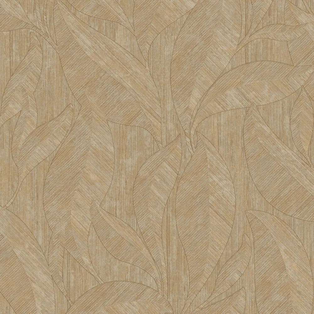 Zambaiti Parati Casa Chic Foglietta barna-drapp leveles texturált vlies tapéta – Z20111