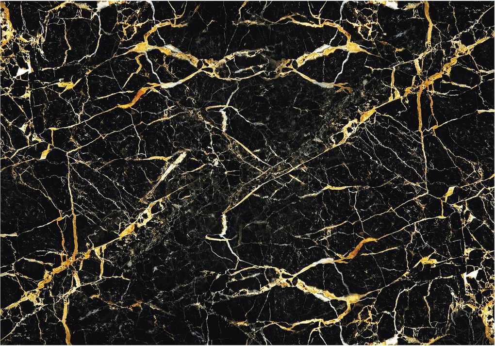 Fotótapéta Fekete márvány arany és fehér modern design 520x318 +ragasztó
