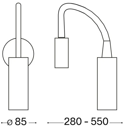 Ideal Lux - LED Rugalmas kislámpa FOCUS LED/3,5W/230V CRI 90 szürke/fényezett króm