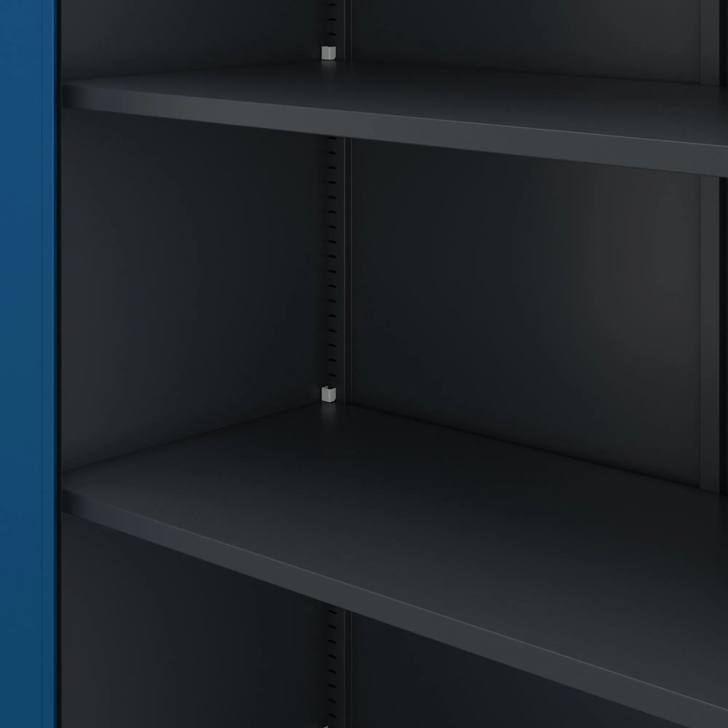 Alacsony fém irattartó szekrény BEATA, 900 x 930 x 400 mm, antracit-kék
