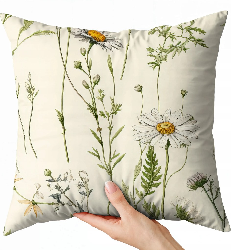 Párnahuzat 50x50 dekoratív boglárka mintás párnahuzat