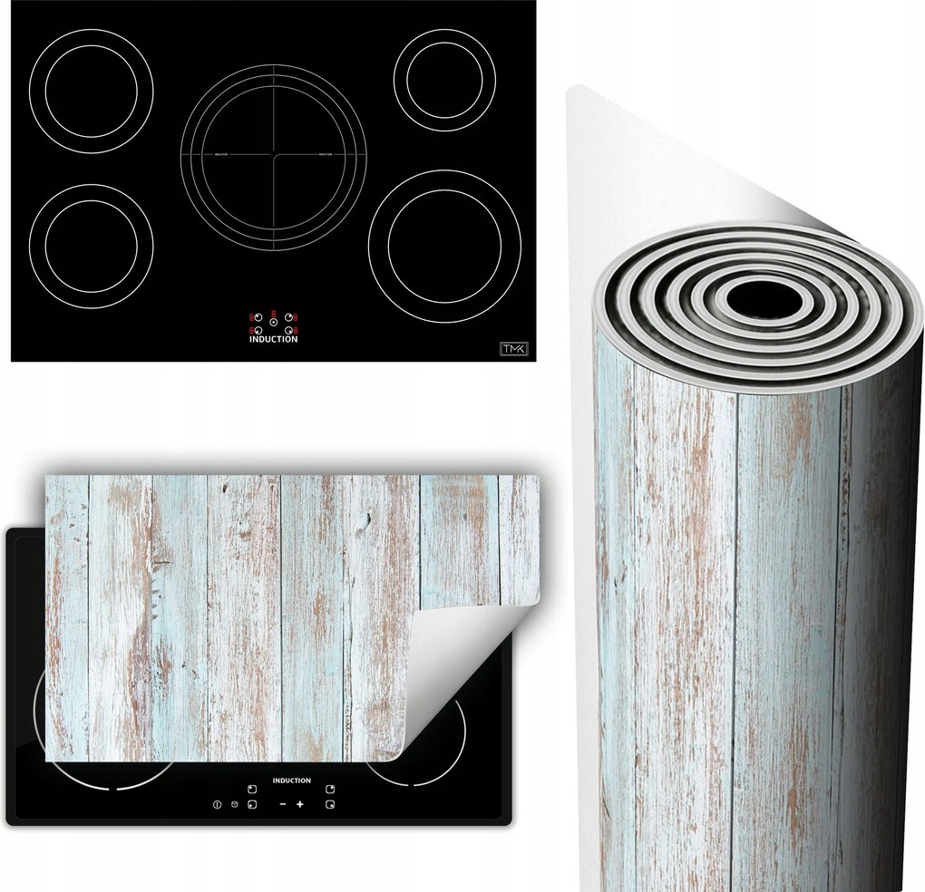 Vinil Szőnyeg Tűzhelyvédő Asztallap 90x52 régi fa