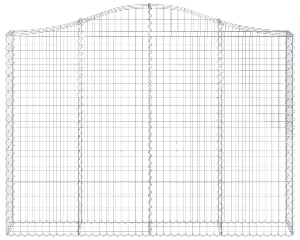 íves horganyzott vas gabion kosár 200x30x140/160 cm