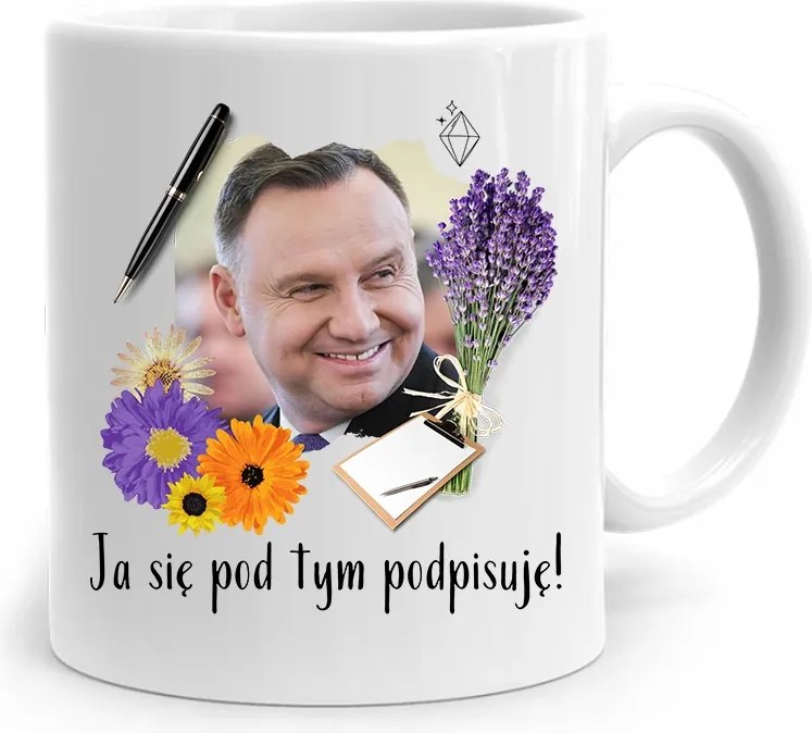 Andrzej Duda Pis Elnök Bögre Aláírja A fényképes nyomatot
