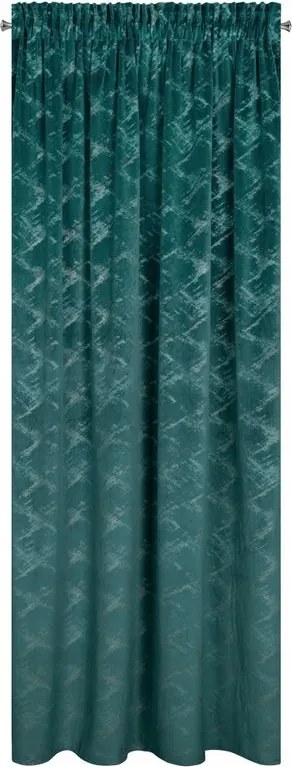 Adria készfüggöny szalagos 140x270 cm sötét türkizkék