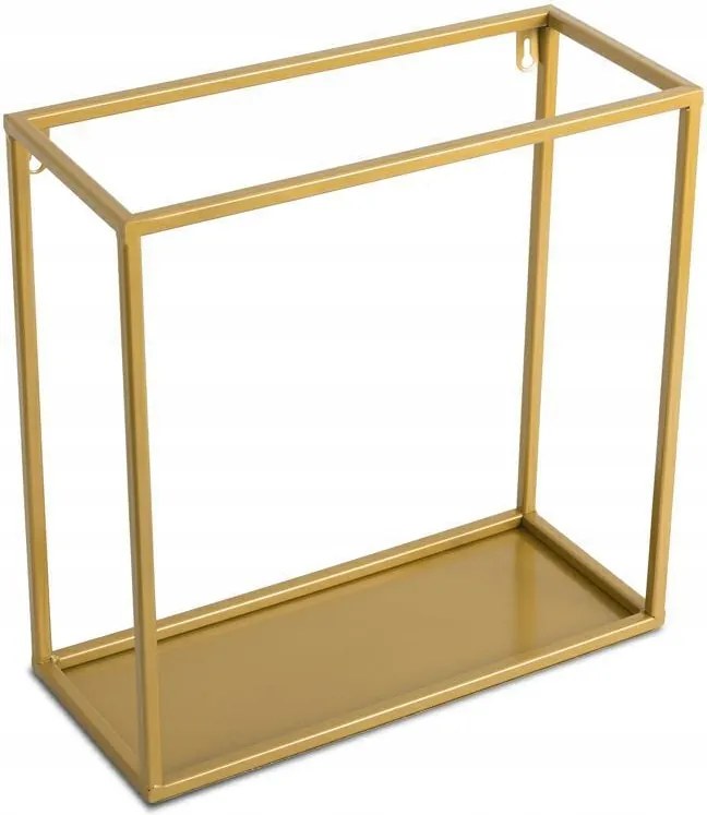 Falra akasztható polc fém arany 35 cm loft