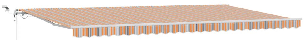 Automatikus Behúzható Napellenző LED Multiszínű Csíkokkal 600x300 cm