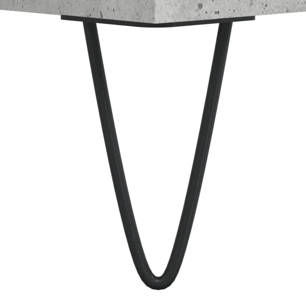 betonszürke szerelt fa dohányzóasztal 60 x 44,5 x 45 cm