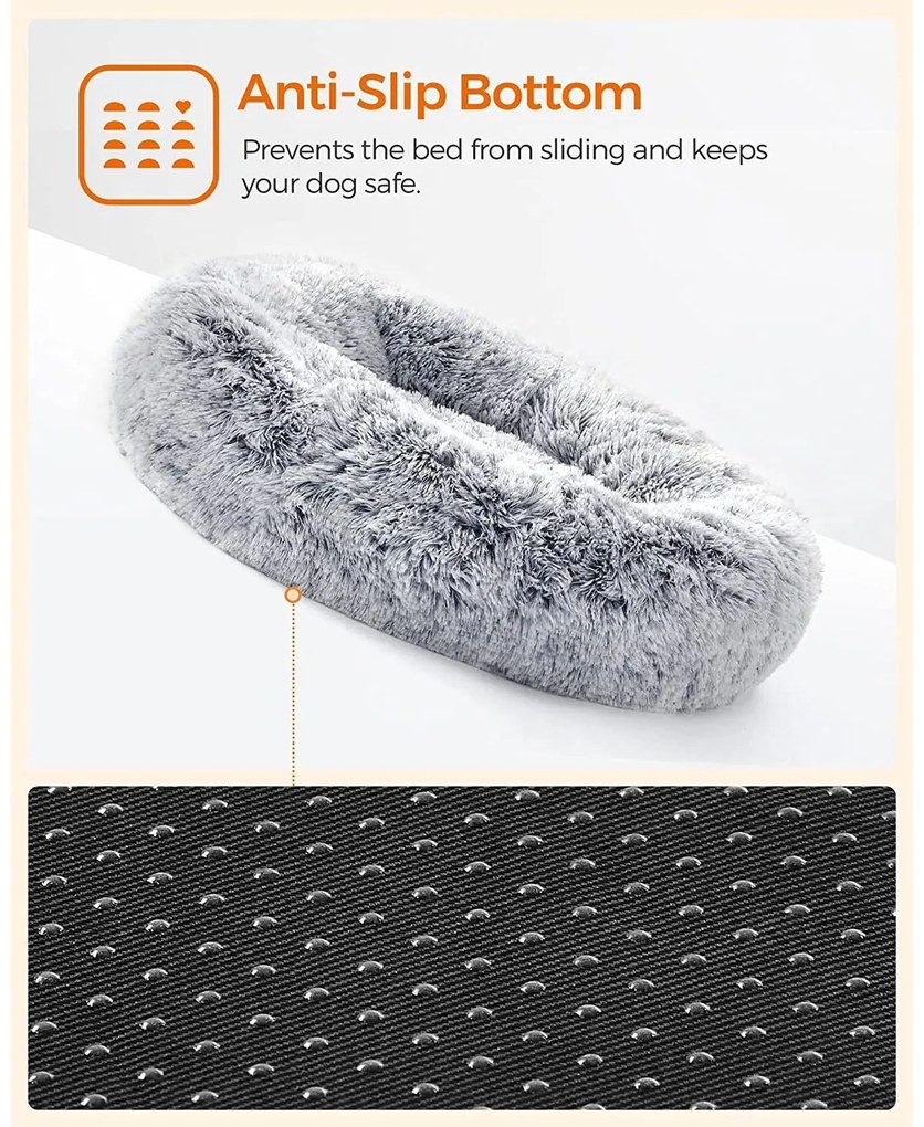 Kutyaágy, kerek macskaágy,s-es méretű, szürke | feandrea