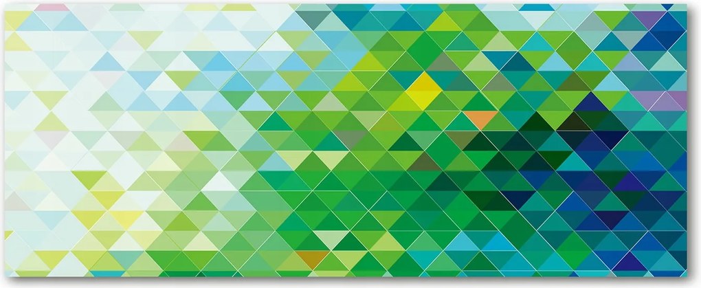 Edzett üveg panel Absztrakt háromszögek XXL