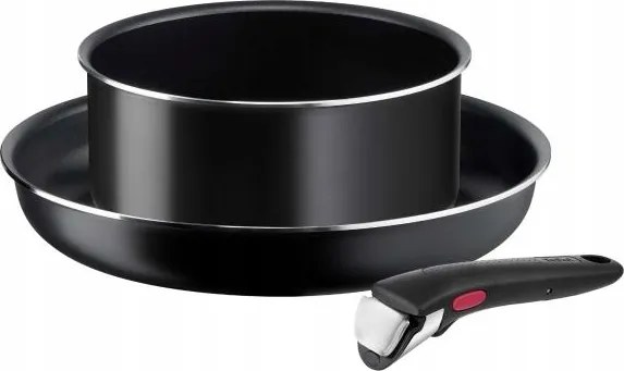 Ingenio Tefal serpenyő szett 26 cm, fazék 16 cm, fogantyú, 3 db Cook&amp;Clean