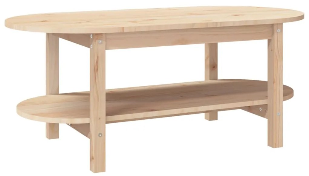 Tömör fenyőfa dohányzóasztal 110 x 55 x 45 cm