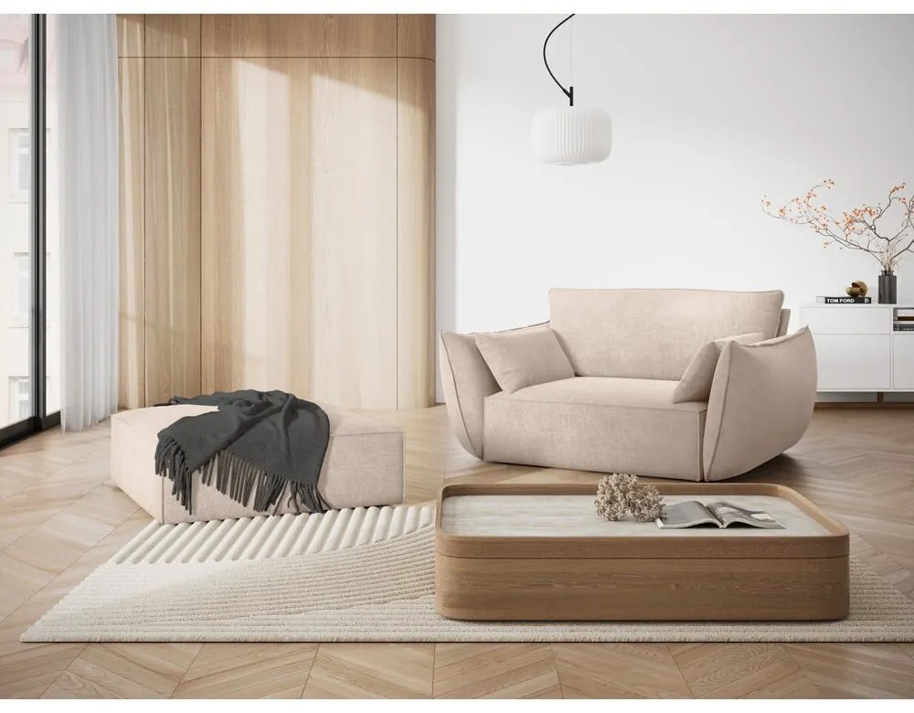 Bézs lábtartó Vanda – Mazzini Sofas