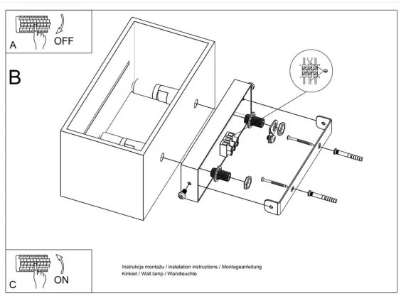 Fali lámpa LOBO 2xG9/40W/230V szürke
