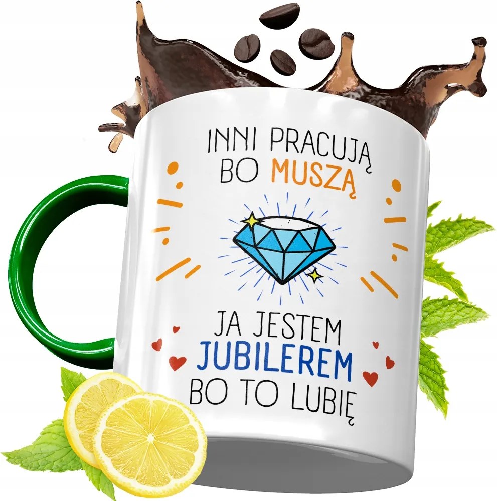 Zöld Bögre Ékszerésznek Születésnapi Ajándék fényképes nyomtatással