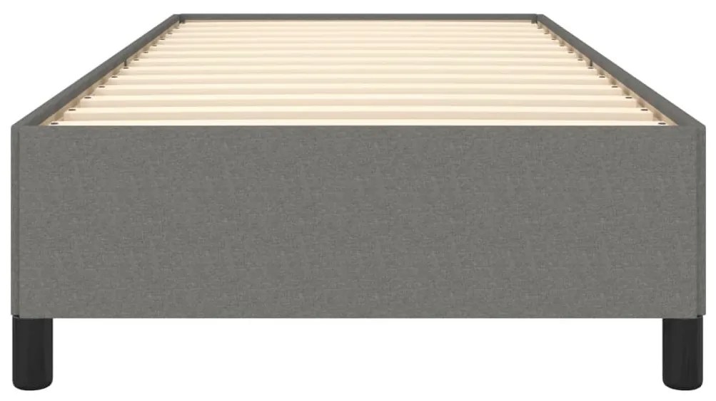 sötétszürke szövet ágykeret matrac nélkül egyszemélyes 90x190cm