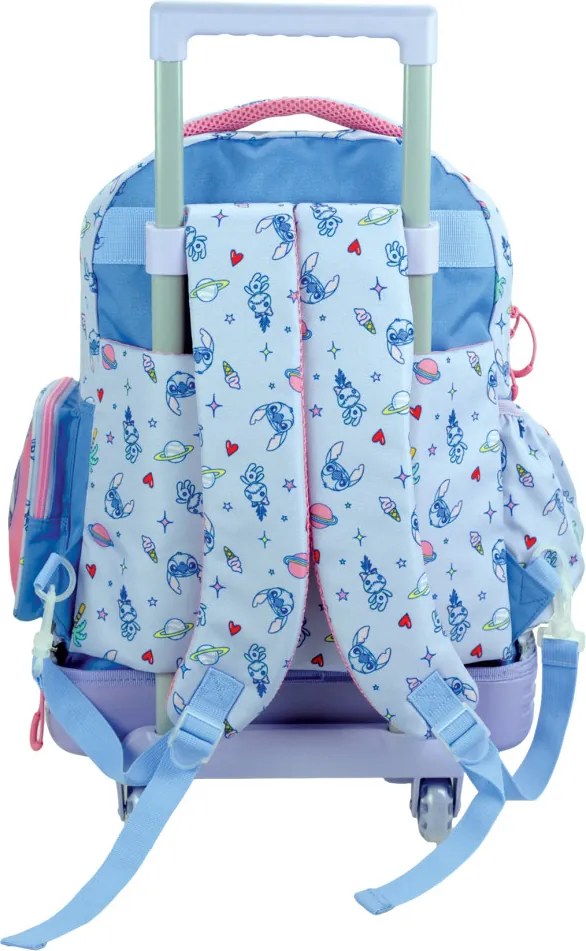Disney Lilo és Stitch, A csillagkutya Scrapbook prémium gurulós iskolatáska, táska 46 cm