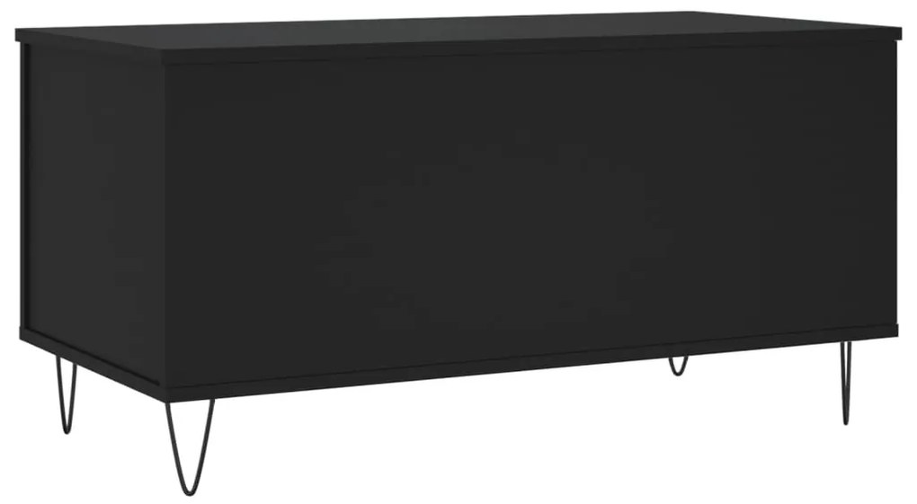 Fekete szerelt fa dohányzóasztal 90x44,5x45 cm