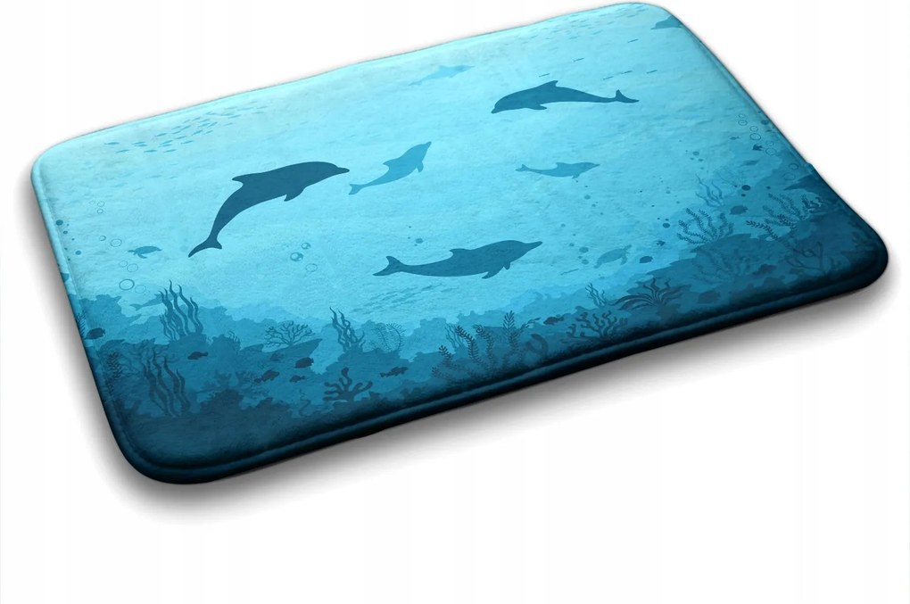 Modern divatos fürdőszoba szőnyeg Delfin 75x45