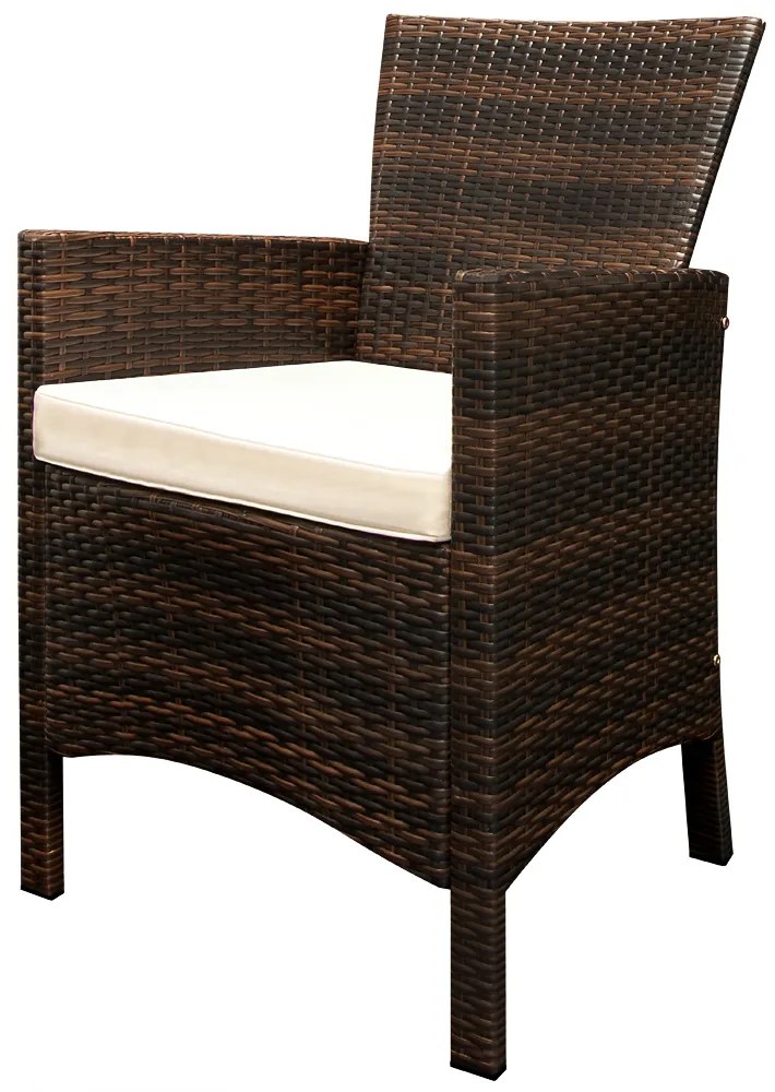 Casaria® Kerti rattan szett Berlin 1+8 - barna/fa