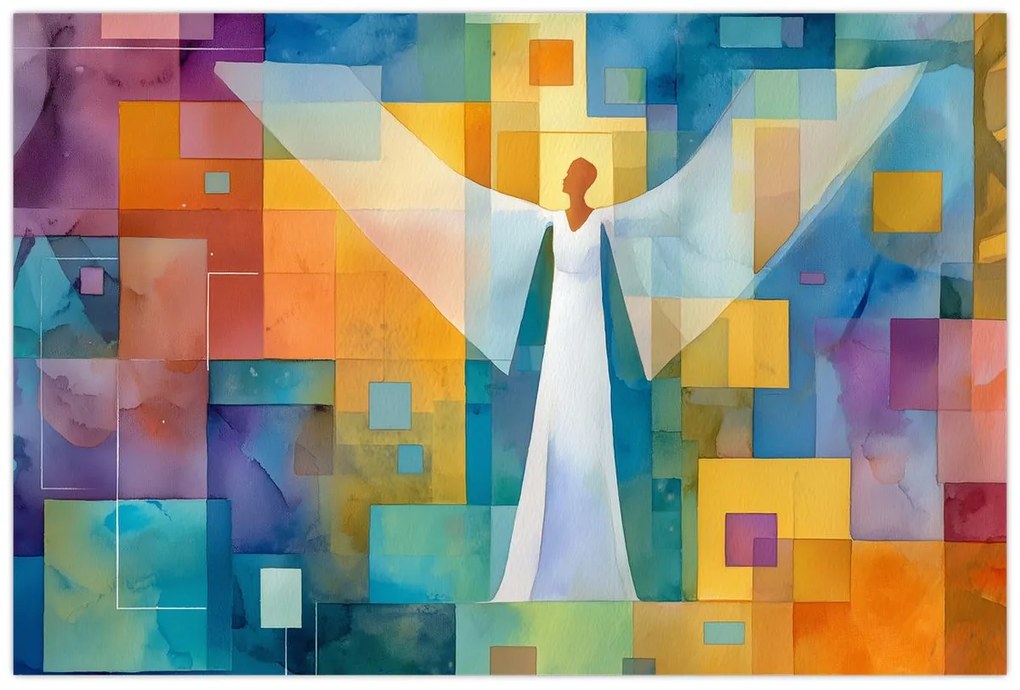 Kép - Geometrikus angyal (90x60 cm)