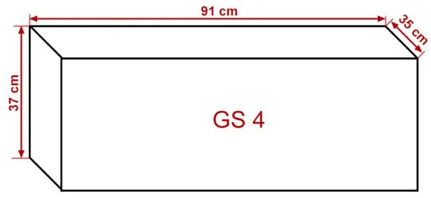 Prince GS4 vízszintes SZEKRÉNY sonoma tölgy
