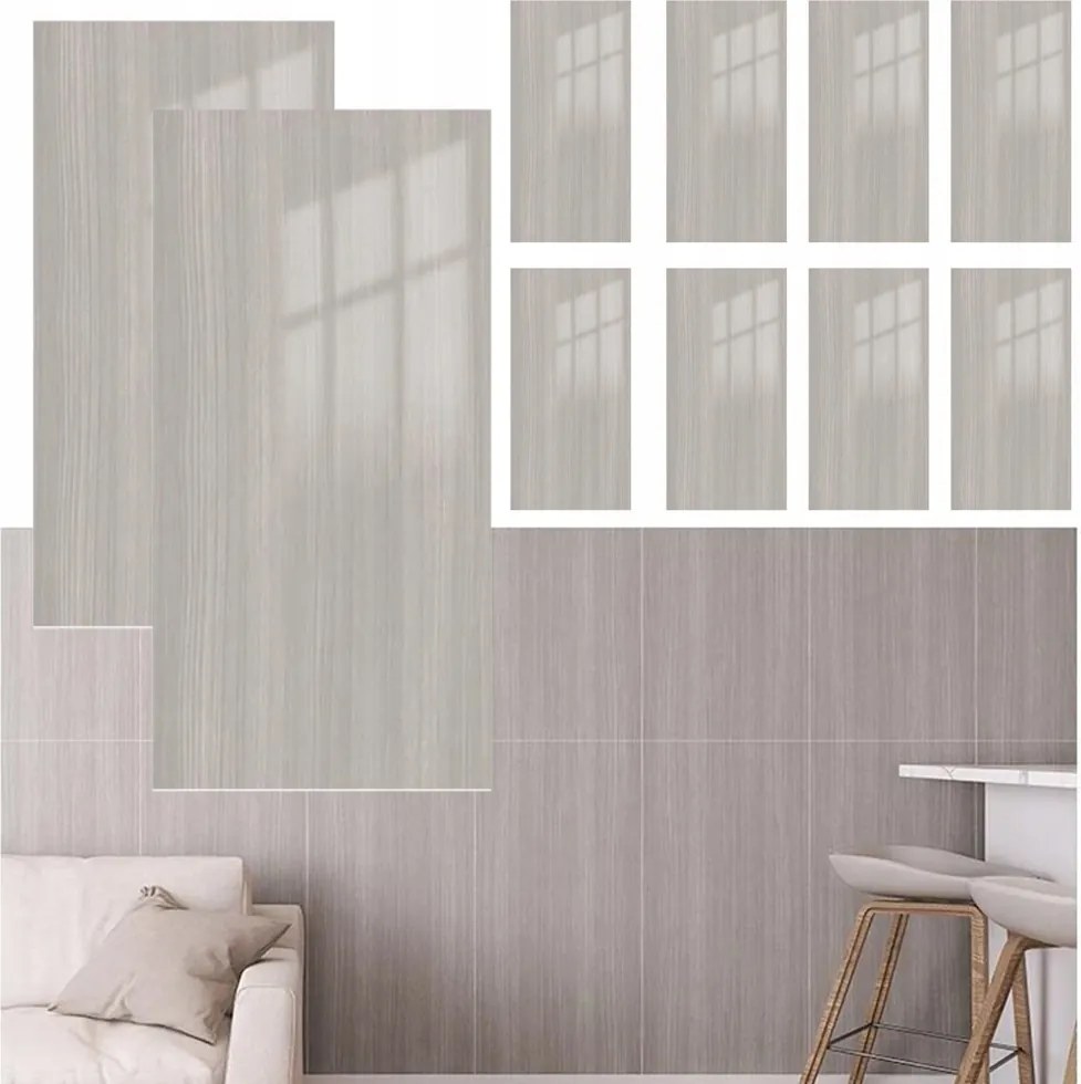 60X30cm Öntapadós 3D Pvc falmatrica, fa utánzat, 10 db