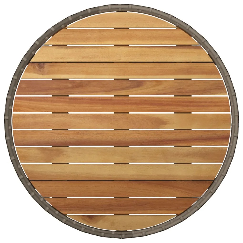 Étkező bútor szett 5-ös szett Szürke Rattan, Üveg Tartós